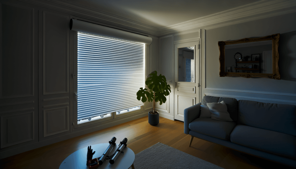 Volet roulant bloque en position fermee dans un appartement a Créteil