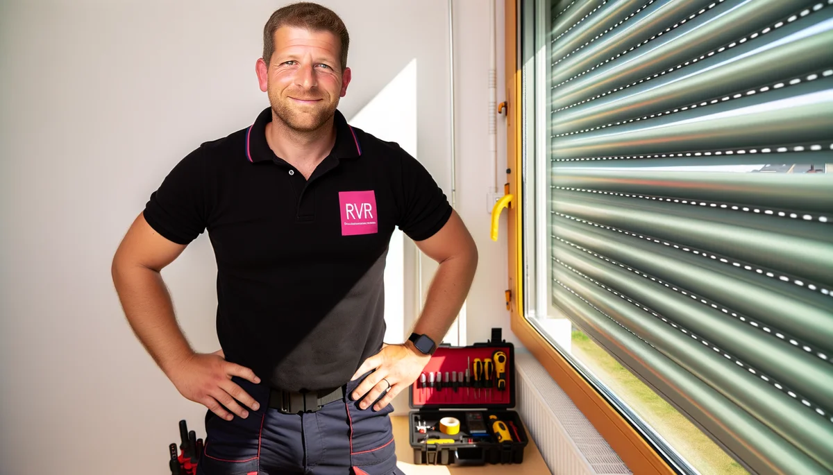 Reparateur RVR souriant apres intervention volet roulant a Saint-Maur-des-Fossés