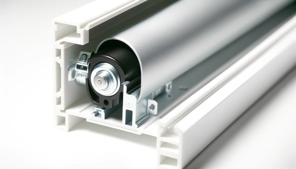 Détail technique volet roulant solaire somfy - mécanisme et composants