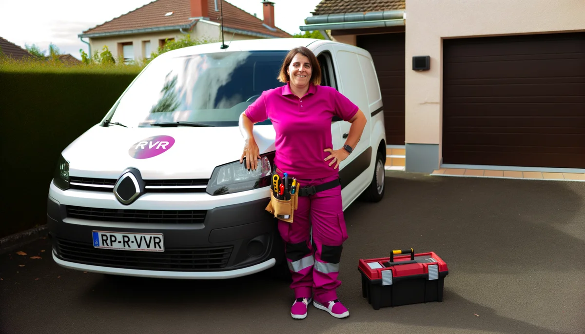 Reparateur RVR souriant apres intervention volet roulant a Maisons-Alfort