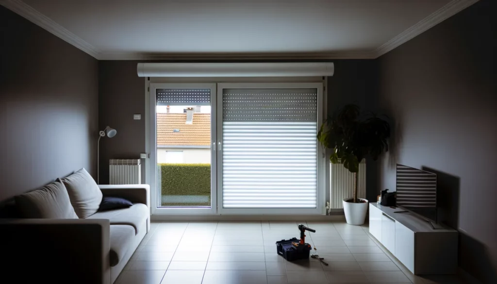 Volet roulant bloque en position fermee dans un appartement a Le Perreux-sur-Marne