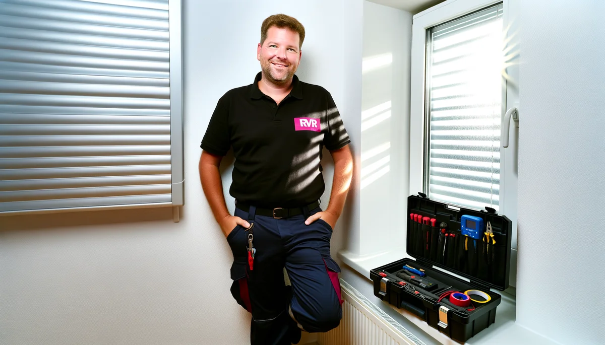 Reparateur RVR souriant apres intervention volet roulant a Le Perreux-sur-Marne