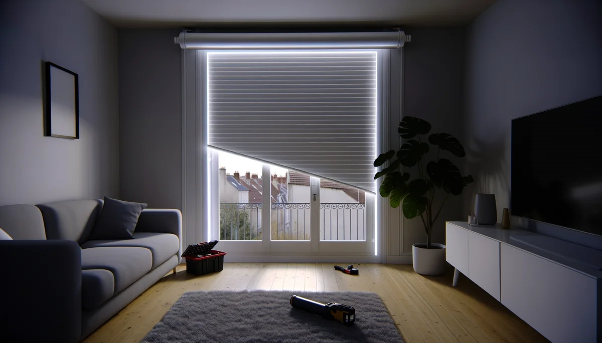 Volet roulant bloque en position fermee dans un appartement a Nogent-sur-Marne