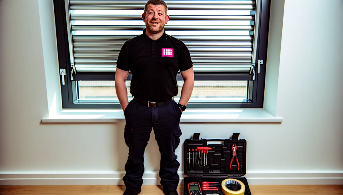 Reparateur RVR souriant apres intervention volet roulant a Nogent-sur-Marne