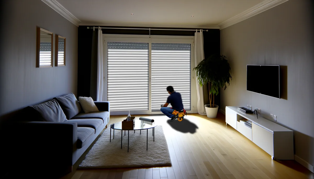 Volet roulant bloque en position fermee dans un appartement a Villejuif