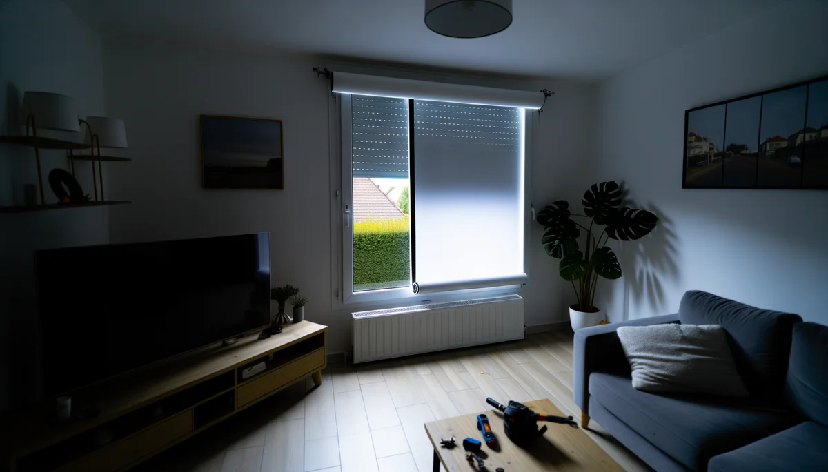 Volet roulant bloque en position fermee dans un appartement a Vincennes